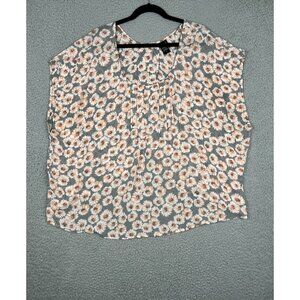 Torrid Blouse Open Crossover Back Women 3 Multicolor Floral Print Sleeveless Top